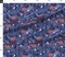 Dark Magical Forest Woodland Creatures Wild Animals Blue Pink White Whimsical Night Sky Custom Printed Fabric by Spoonflower Various Fabrics by the Yard or Fat Quarter